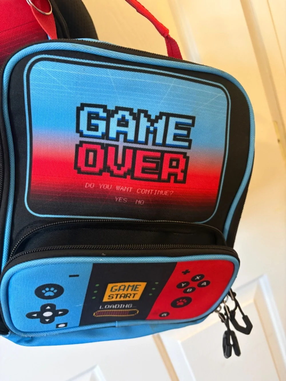 Game Over gamer backpack and lunchbox
